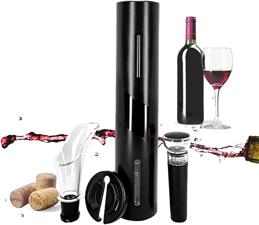 Set sacacorchos eléctrico 4 en 1 - Tecnología y elegancia para abrir tu vino
